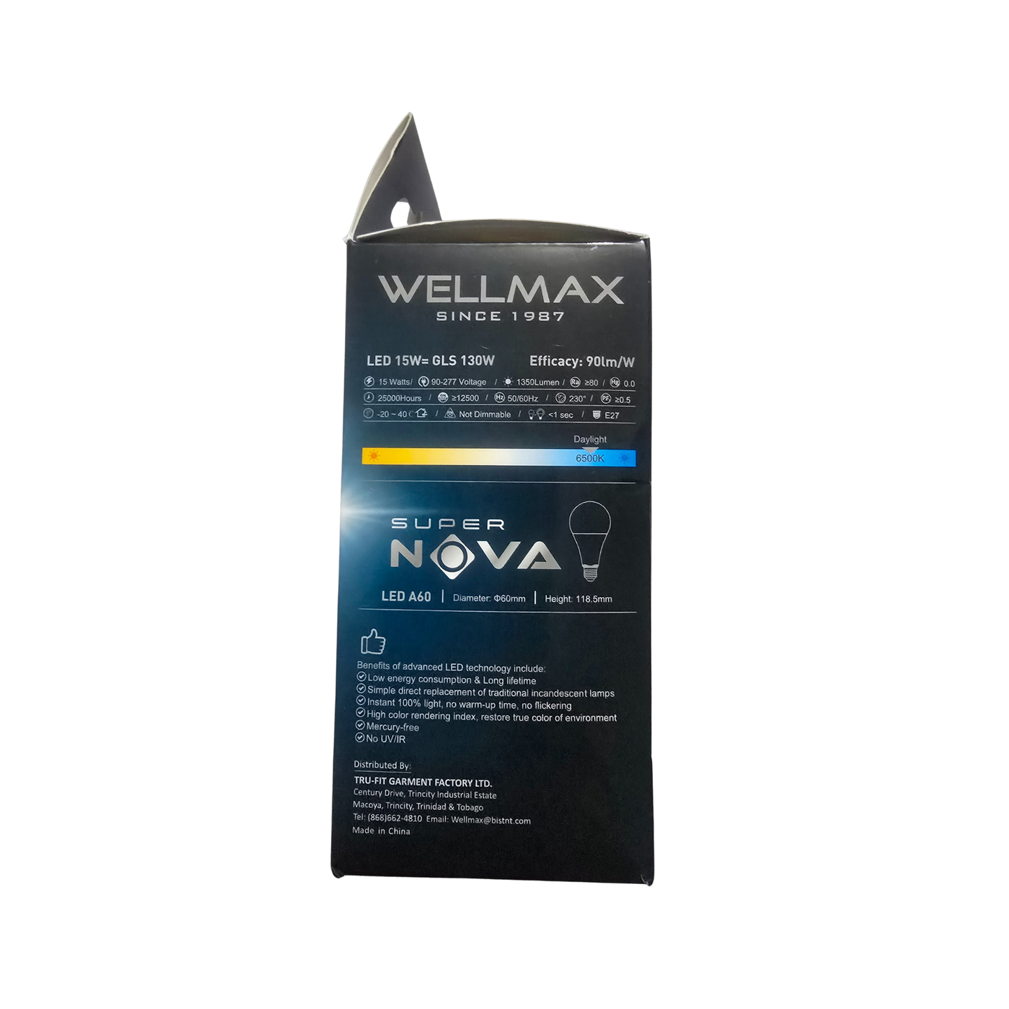 WELLMAX 15W LED Bulb – Energy Saving Bright Light