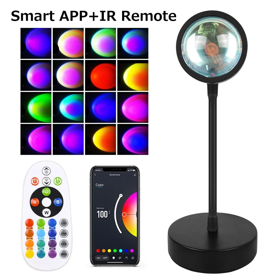 Smart Sunset Lamp - Transform Any Room With a Beautiful Color Glow