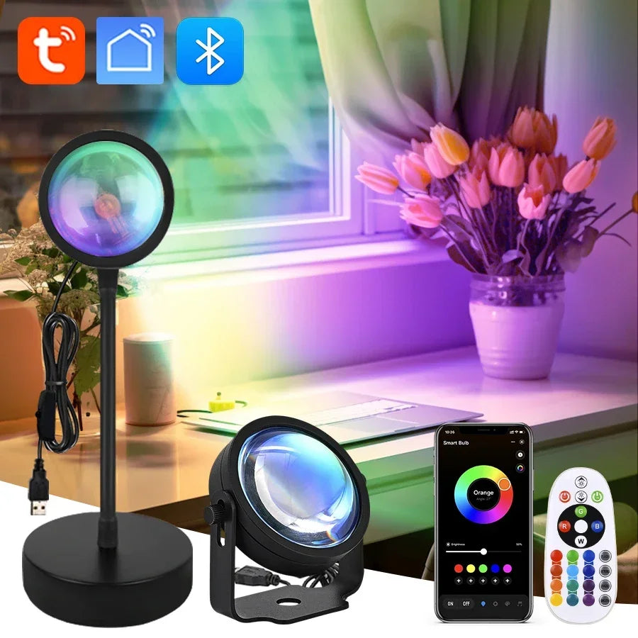 Smart Sunset Lamp - Transform Any Room With a Beautiful Color Glow