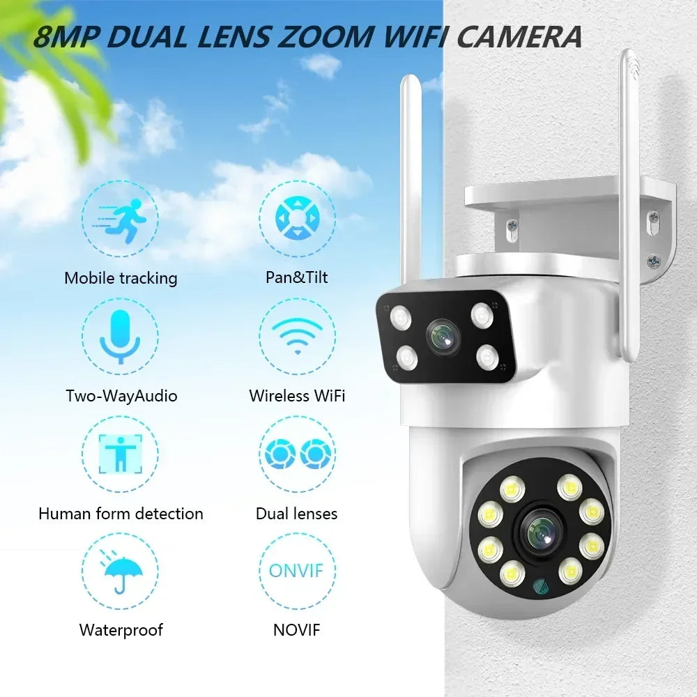 8MP Dual Lens PTZ Camera – Full Yard Coverage
