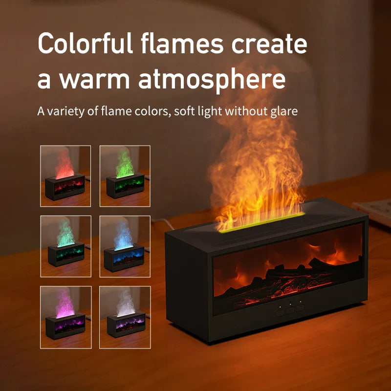 3D Fireplace Oil Diffuser – Cozy Flame Look + Aroma in One
