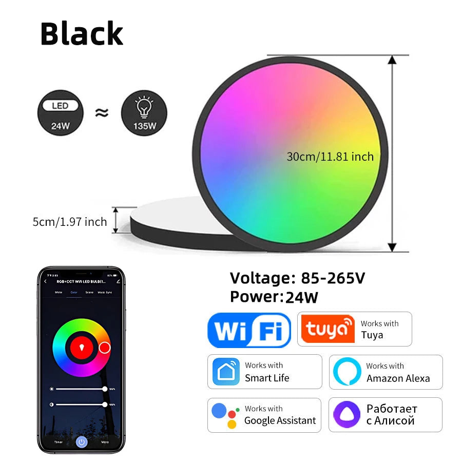 Smart RGB Ceiling Light - Change Your Room Color From Your Phone