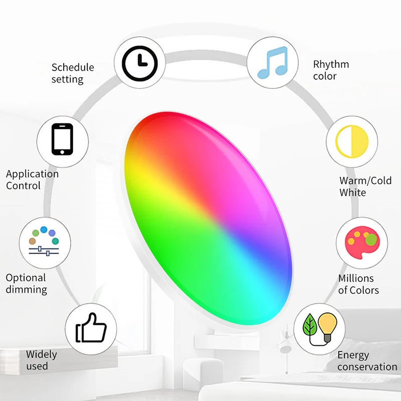 Smart RGB Ceiling Light - Change Your Room Color From Your Phone