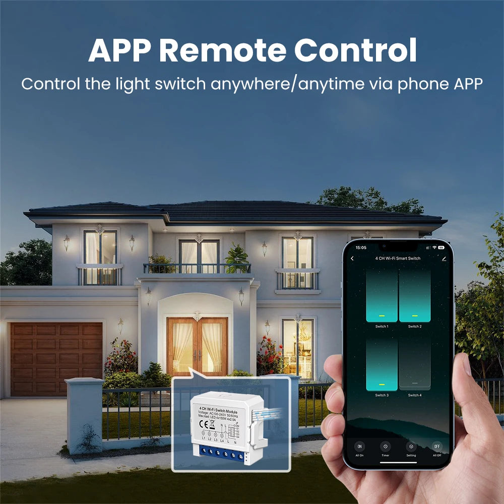 AVATTO Smart Light Switch Module (1/2/3/4 Gang)
