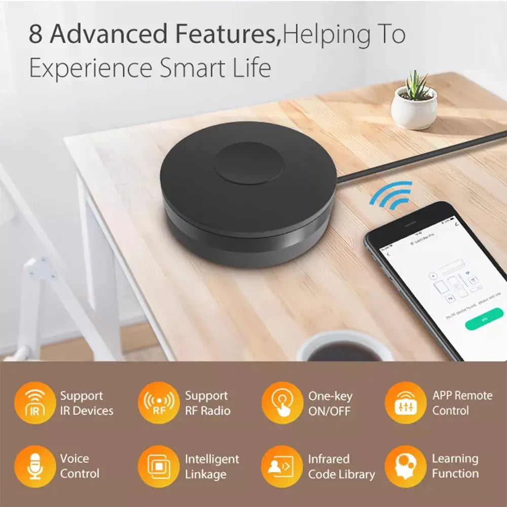 Smart Wi-Fi RF/IR Remote – Control TV, AC & Devices with App & Voice