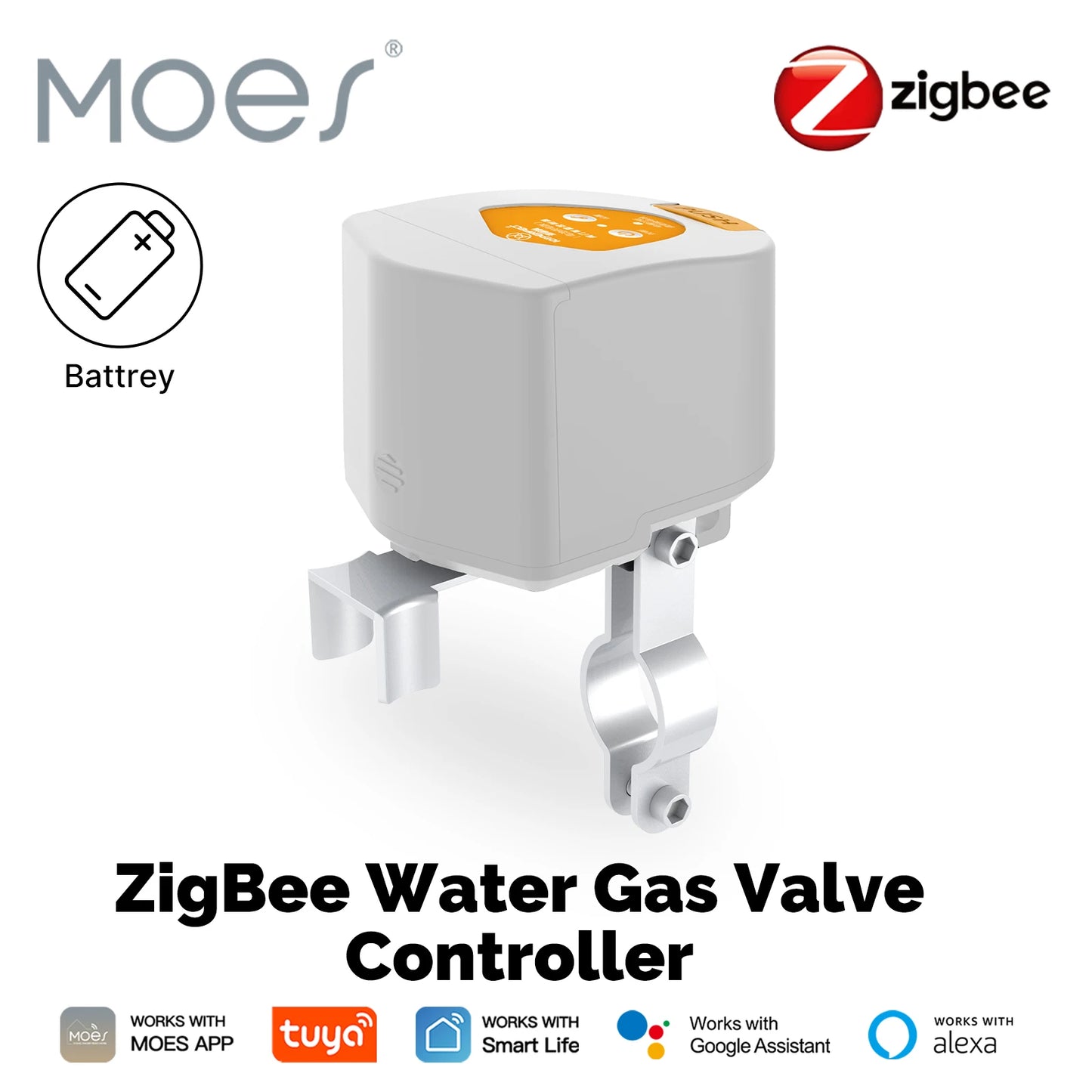 MOES ZigBee Smart Valve Controller – Automatic Gas & Water Shutoff for Home Safety & Leak Protection