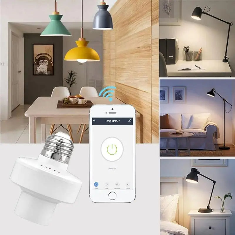 Wi-Fi Smart Bulb Socket – Turn Any Bulb into a Smart Light with App & Voice Control