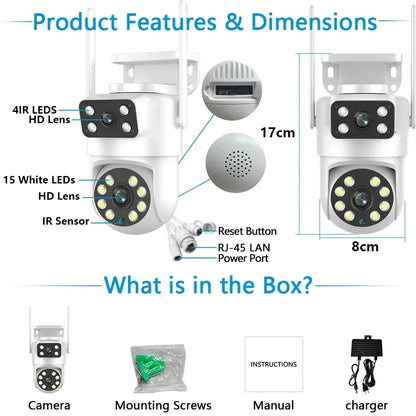 8MP Dual Lens PTZ Camera – Full Yard Coverage
