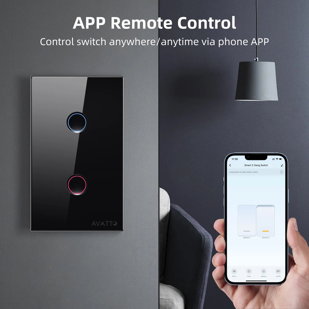 AVATTO Wi-Fi Smart Light Switch – Voice & App Control for Your Home