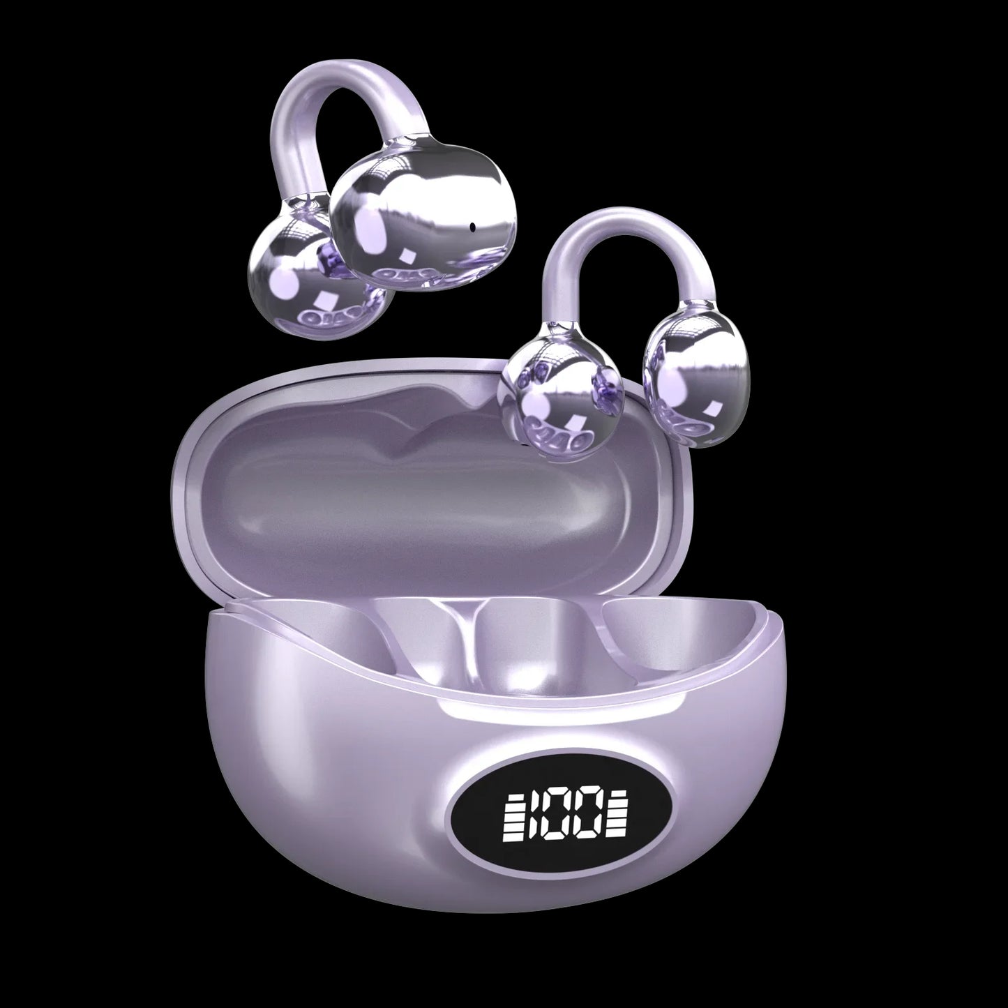 W19 Clip-On Wireless Earbuds, Secure Fit With Translation Support