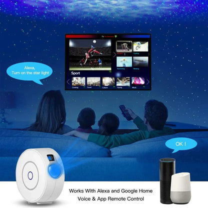 Smart Galaxy Projector - Turn Your Ceiling Into a Moving Aurora Sky