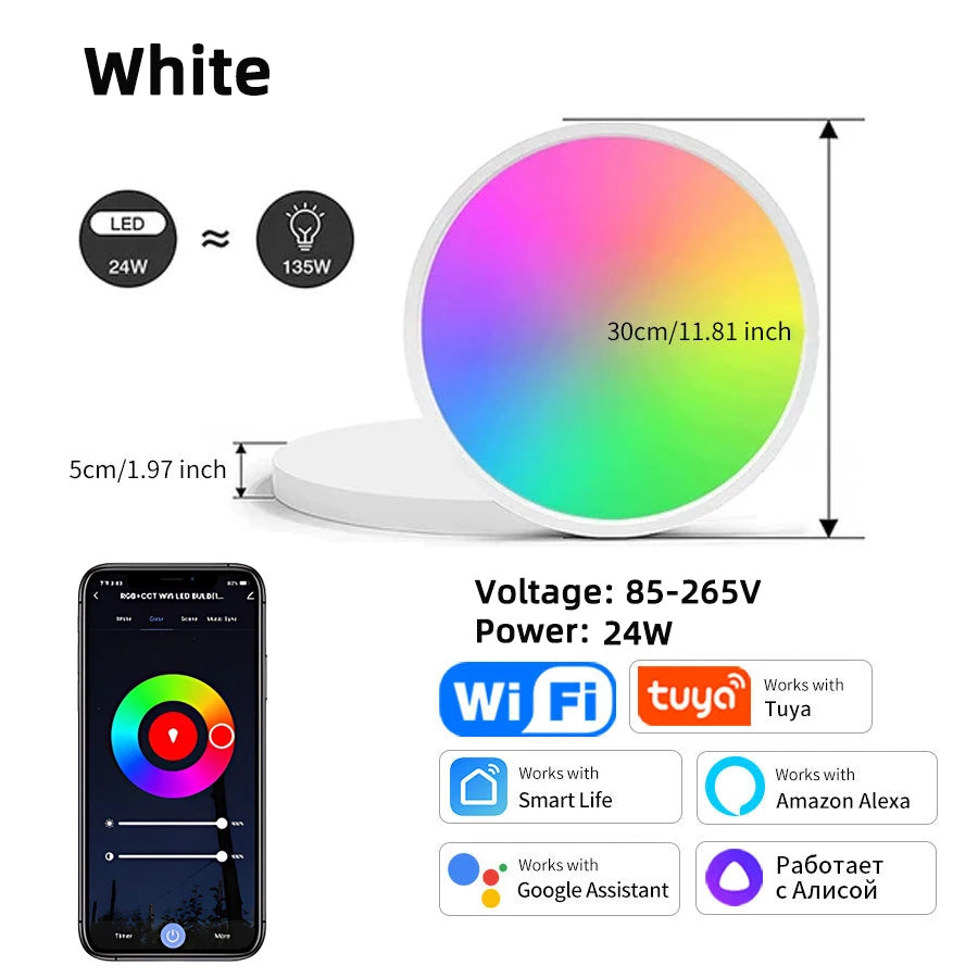 Smart RGB Ceiling Light - Change Your Room Color From Your Phone