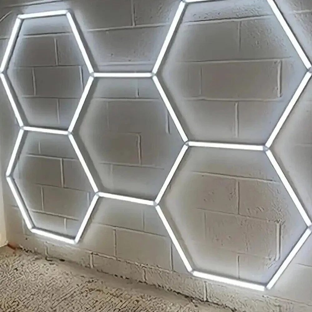 Hexagon LED Garage Ceiling Light – Bright Workshop Lighting
