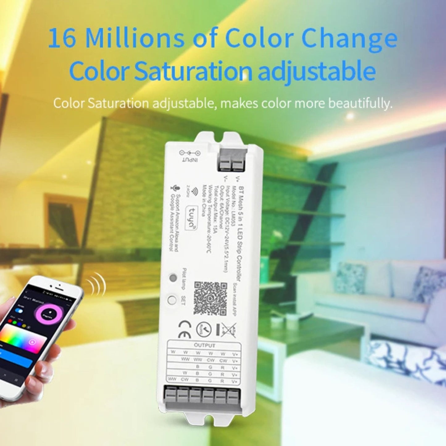 5-in-1 Smart LED Controller – Turn Your LED Strips into Smart Lighting