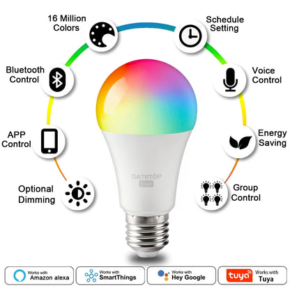 Smart LED Bulb E27 - Change Your Room Color With Your Phone or Voice