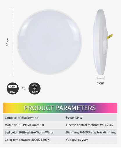 Smart RGB Ceiling Light - Change Your Room Color From Your Phone