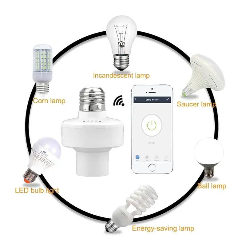 Wi-Fi Smart Bulb Socket – Turn Any Bulb into a Smart Light with App & Voice Control