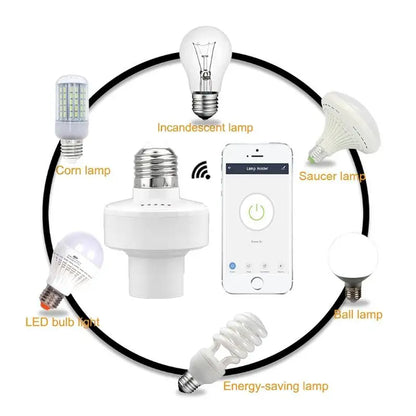 Wi-Fi Smart Bulb Socket – Turn Any Bulb into a Smart Light with App & Voice Control