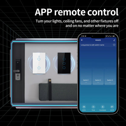 Smart Light Switch (1/2/3/4 Gang) – Control Lights Anytime, Anywhere
