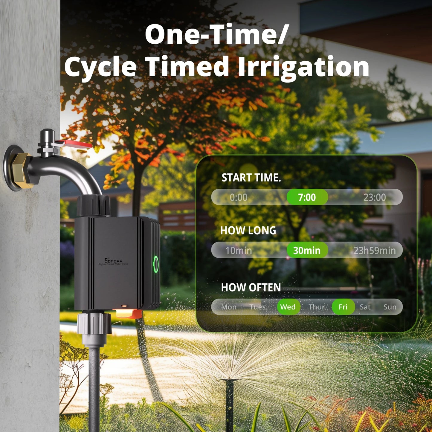 SONOFF ZigBee Smart Water Valve – Automatic Irrigation & Water-Saving Control for Gardens & Farms