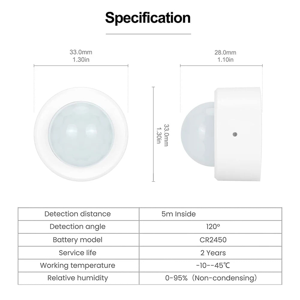 Mini ZigBee Motion Sensor – Real-Time Movement Alerts