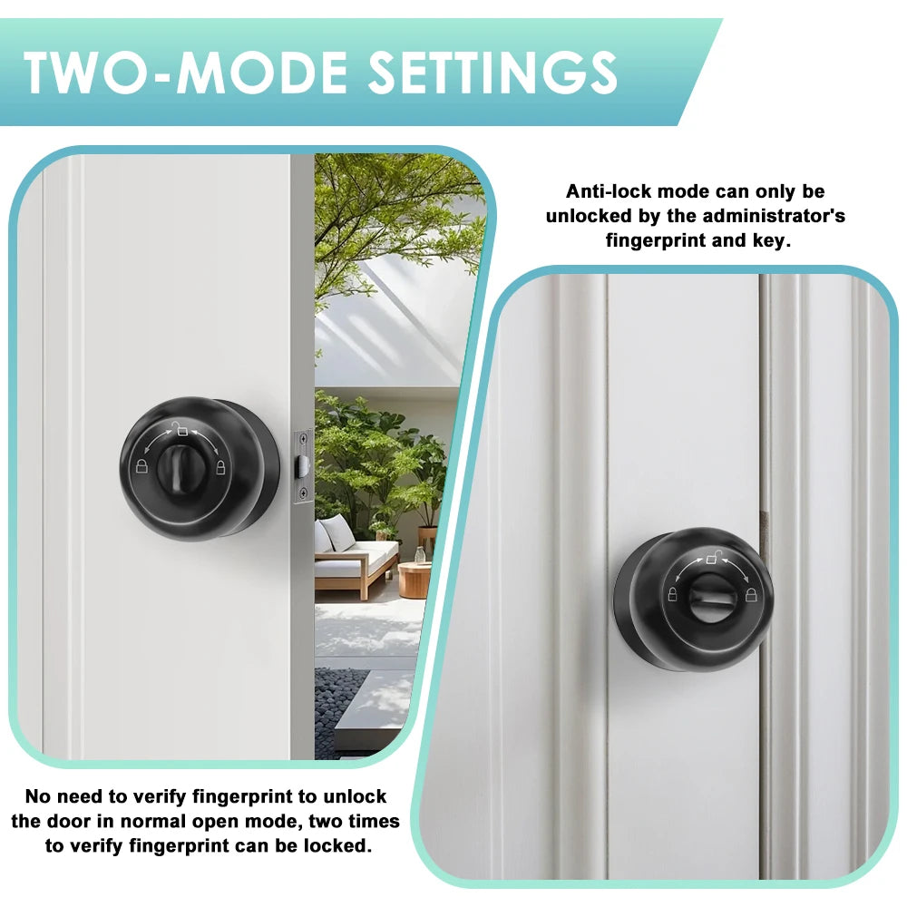 Smart Fingerprint Door Knob - Unlock Without Your Keys