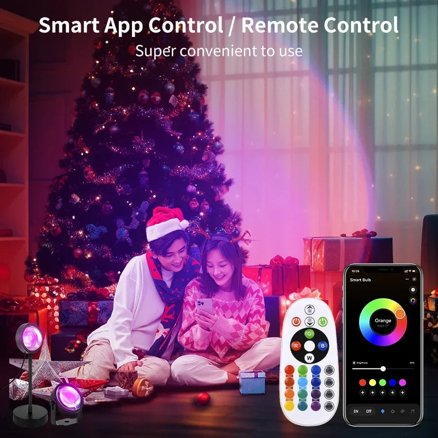 Smart Sunset Lamp - Transform Any Room With a Beautiful Color Glow