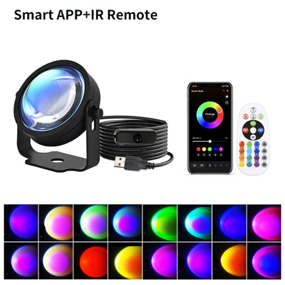 Smart Sunset Lamp - Transform Any Room With a Beautiful Color Glow
