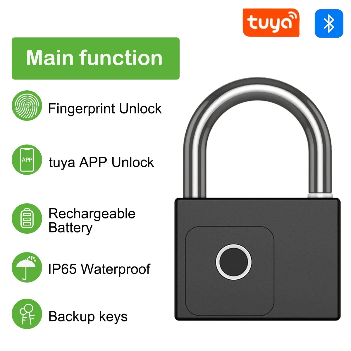 P70 Smart Padlock – Fingerprint & App Unlock for Keyless Security