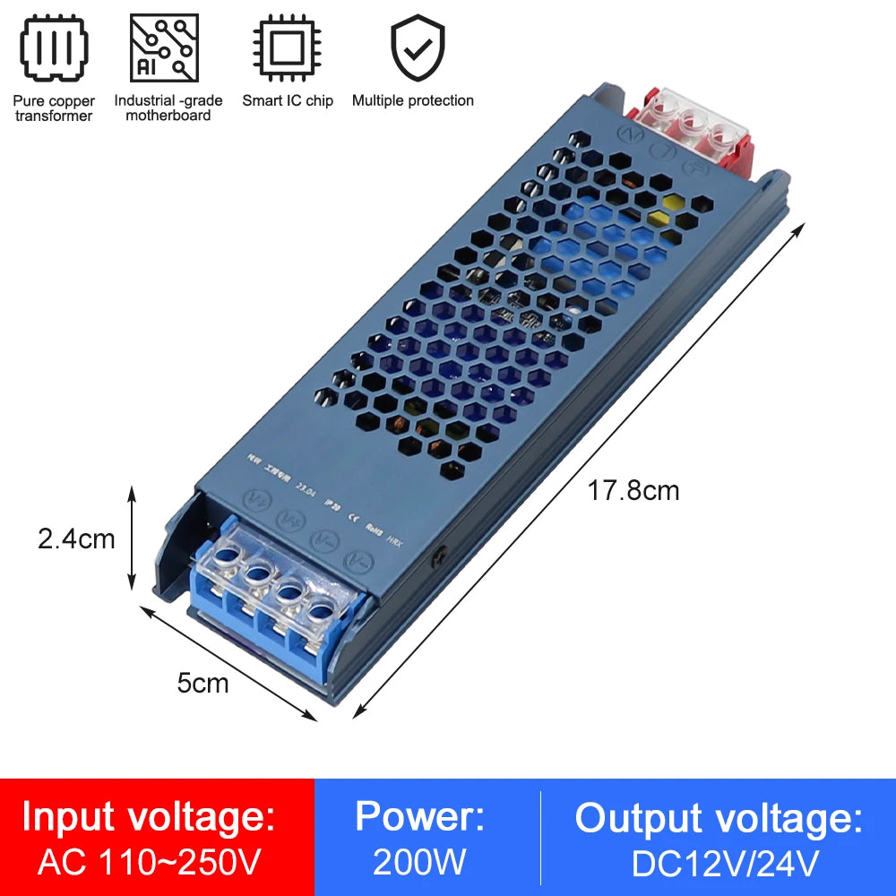 24V DC LED Power Supply – Flicker-Free & Stable Output