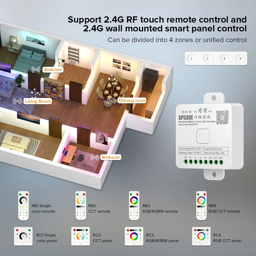 SP530E All-in-One LED Controller, Chasing & Dynamic Effects