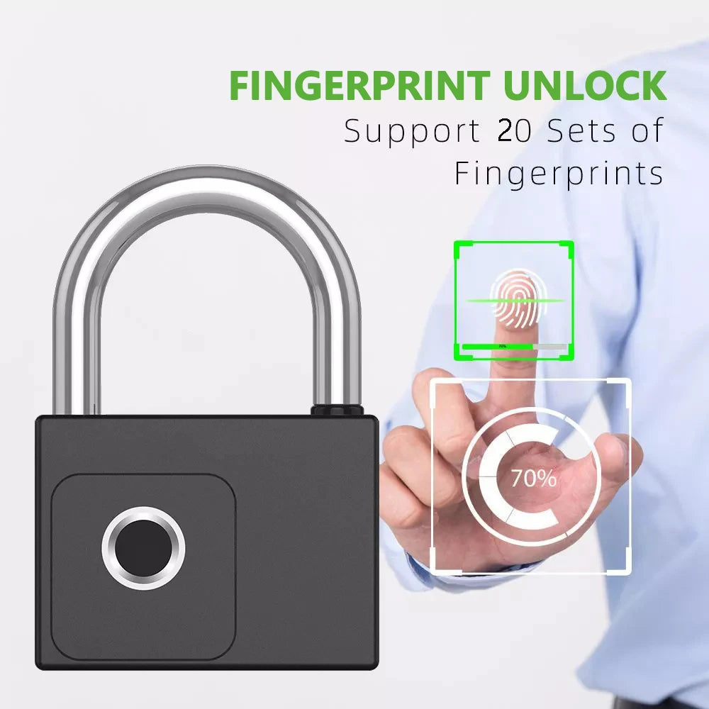 P70 Smart Padlock – Fingerprint & App Unlock for Keyless Security