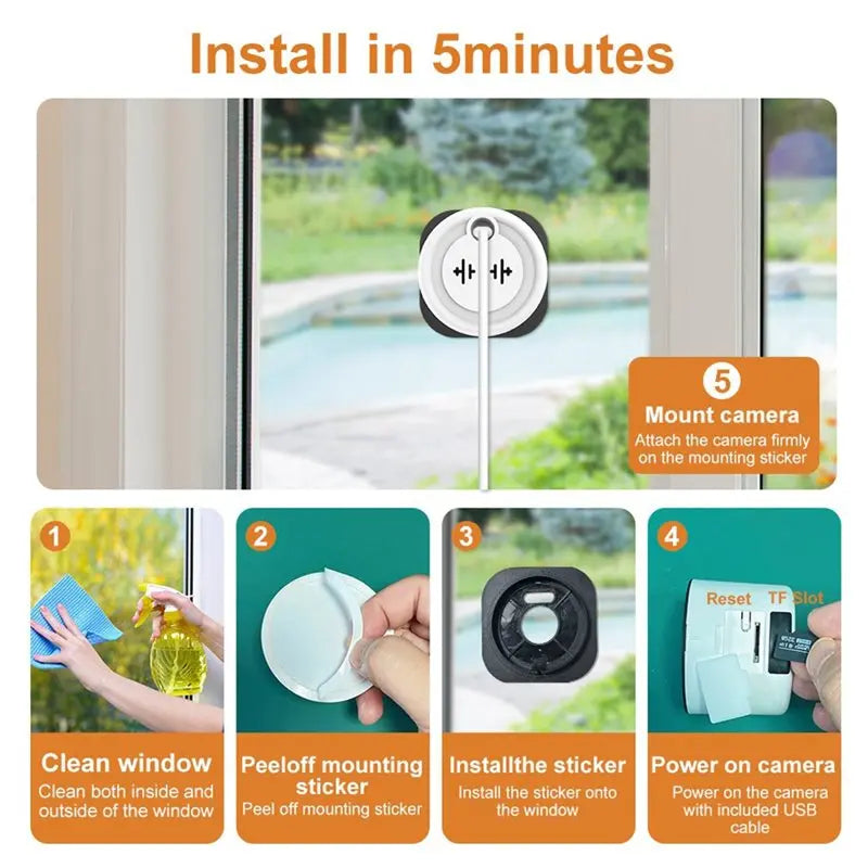 3MP Wi-Fi Window Security Camera