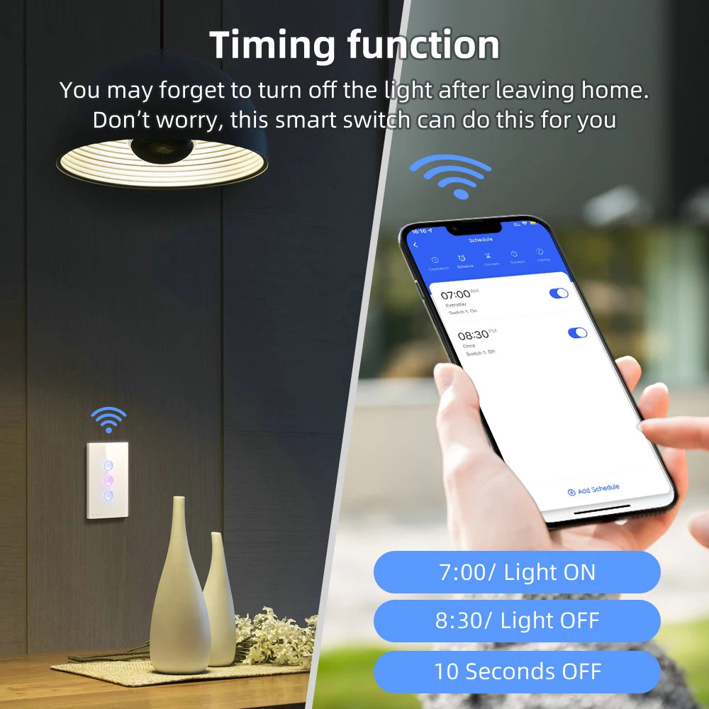 AVATTO Wi-Fi Smart Light Switch – Voice & App Control for Your Home