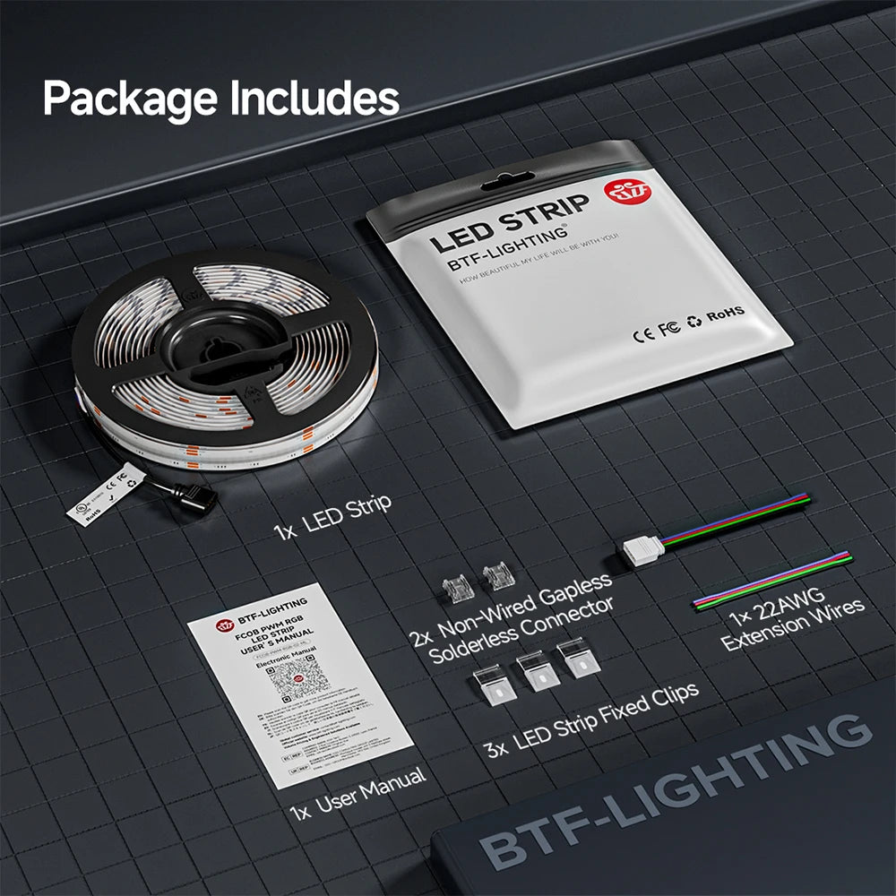 RGB COB LED Strip Lights – Smooth Color Lighting Without LED Dots