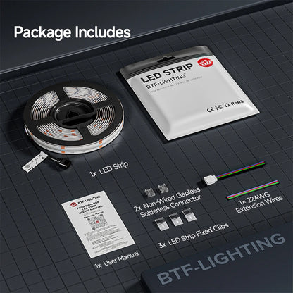 RGB COB LED Strip Lights – Smooth Color Lighting Without LED Dots