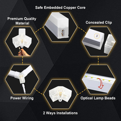 Hexagon LED Garage Ceiling Light – Bright Workshop Lighting