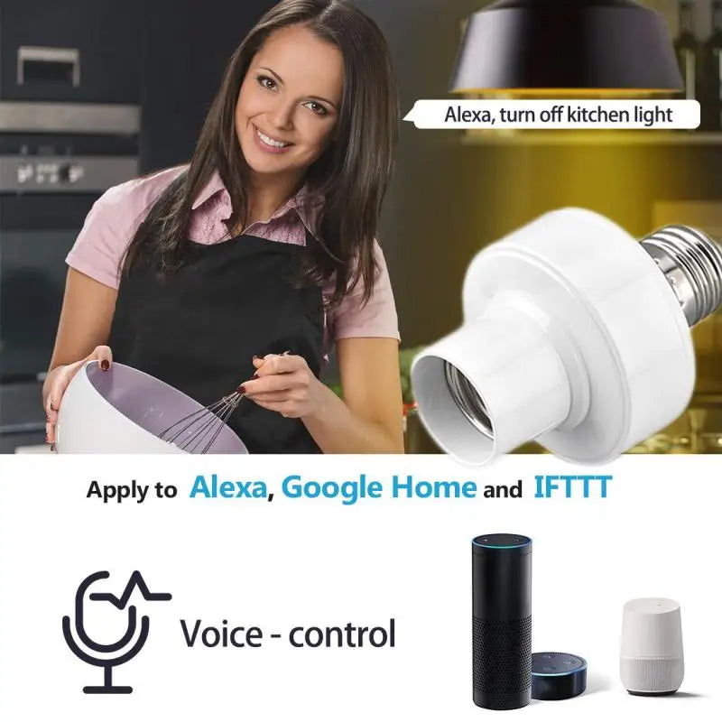 Wi-Fi Smart Bulb Socket – Turn Any Bulb into a Smart Light with App & Voice Control
