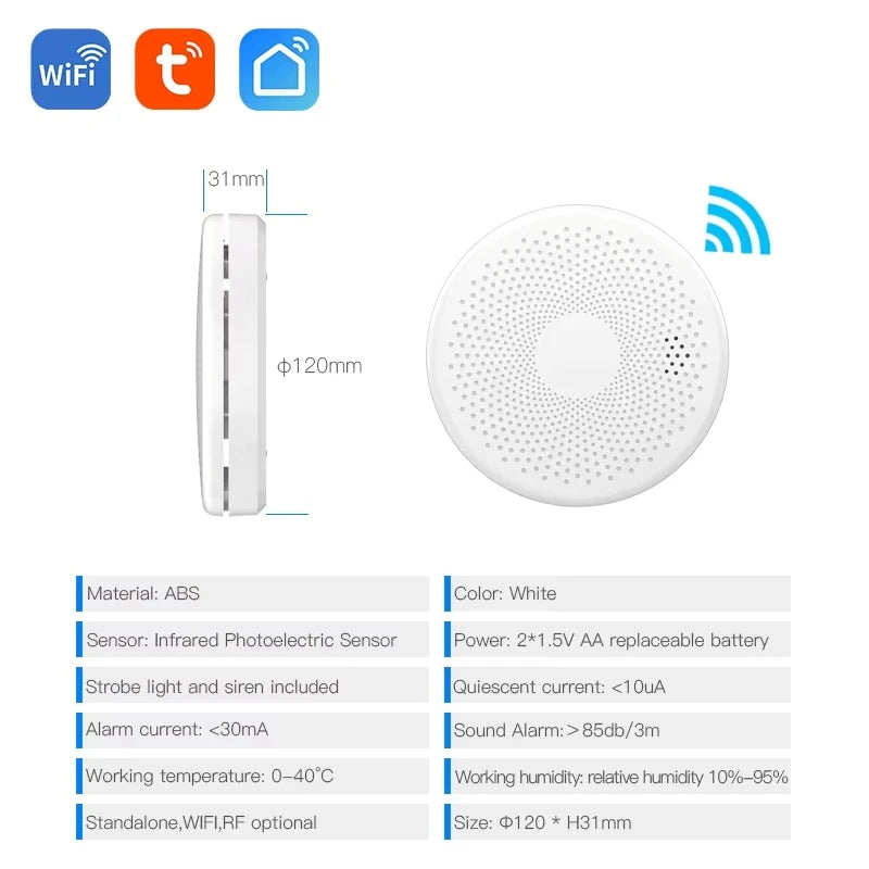 Smart Smoke and CO Detector - Two Life Saving Alerts in One Device