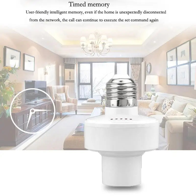 Wi-Fi Smart Bulb Socket – Turn Any Bulb into a Smart Light with App & Voice Control