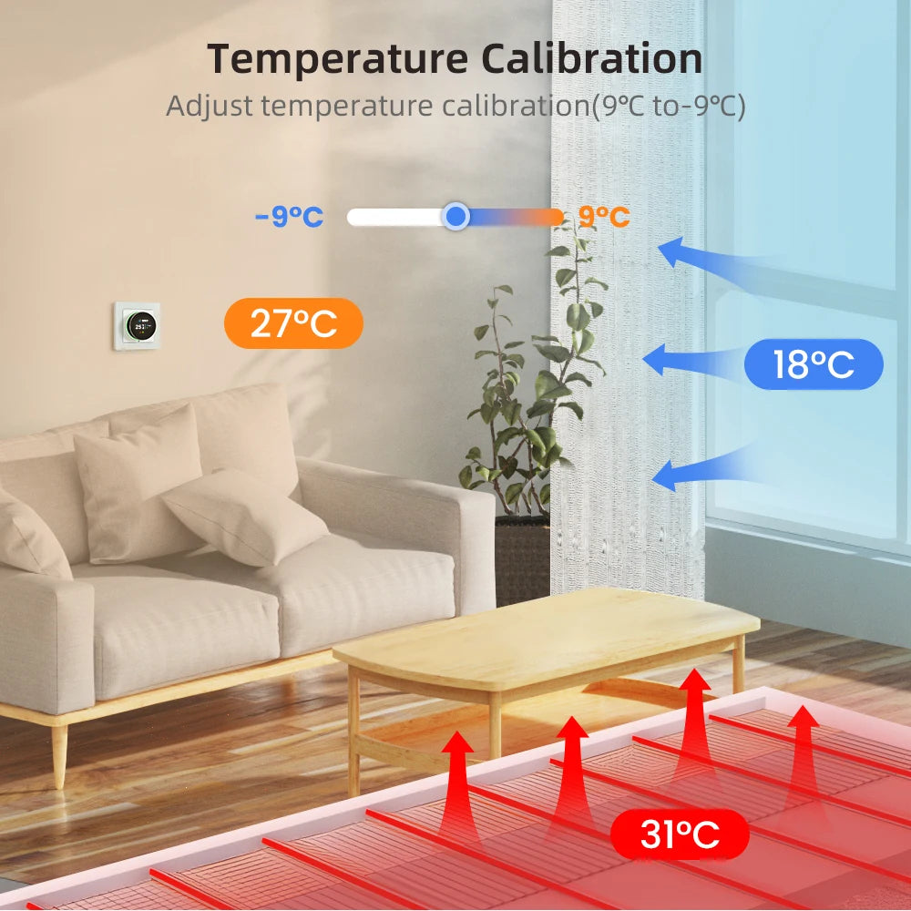 AVATTO Wi-Fi Smart Knob Thermostat – Precise Temperature Control for Water Heating