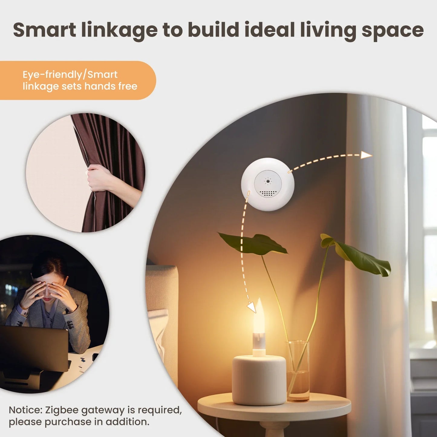 MOES Tuya ZigBee Smart Light Sensor – Automate Lights & Curtains with Smart Detection