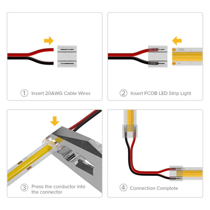 LED Strip Extension Connector with Wire – Extend LED Strips Without Soldering