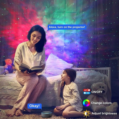 Smart Galaxy Projector - Turn Your Ceiling Into a Moving Aurora Sky