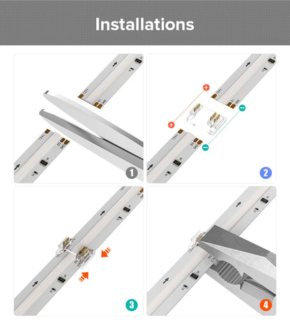 FCOB Solderless Connectors - Cut, Extend & Turn Corners