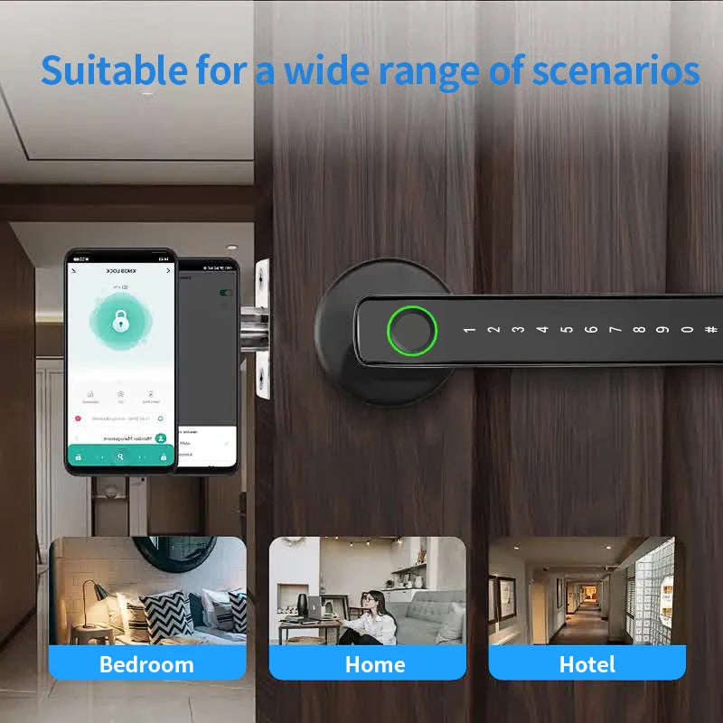 Smart Fingerprint Door Lock – 4-in-1 Keyless Entry for Homes & Offices