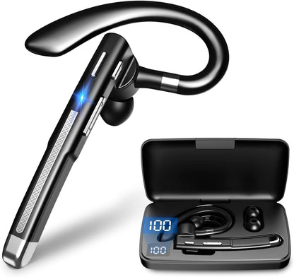 YYK-520 Mono Bluetooth Earbuds, 100H Playtime, Noise Cancelling, Hands-Free Comfort for Businessman, Taximan & Truckers