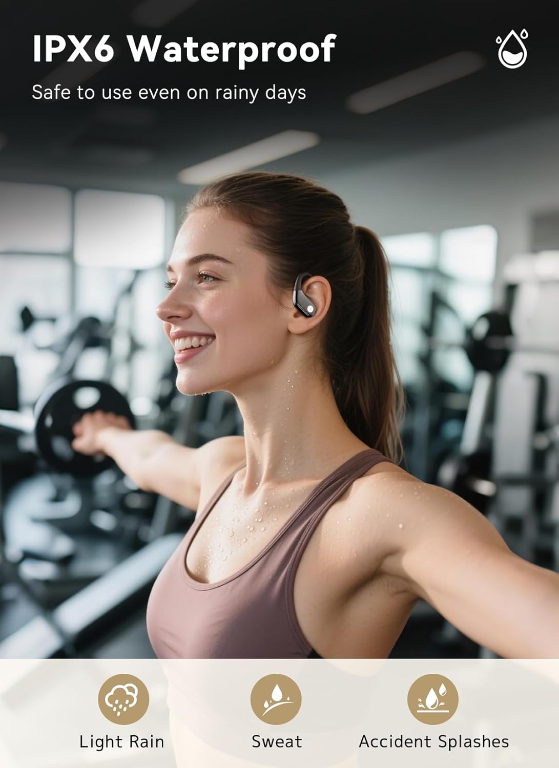 TP01 Wireless Sports Earbuds, 40H Playtime, ANC/ENC Noise Cancelling, IPX6 Waterproof, Touchscreen Case – Perfect for Running, Cycling & Gym