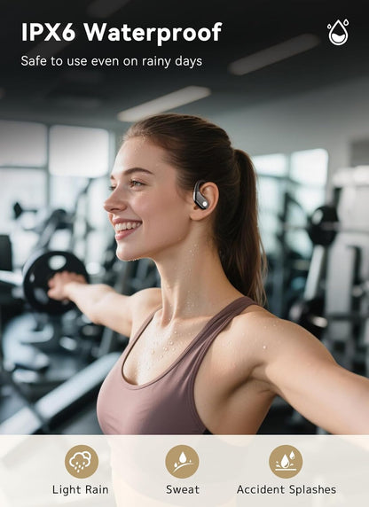 TP01 Wireless Sports Earbuds, 40H Playtime, ANC/ENC Noise Cancelling, IPX6 Waterproof, Touchscreen Case – Perfect for Running, Cycling & Gym