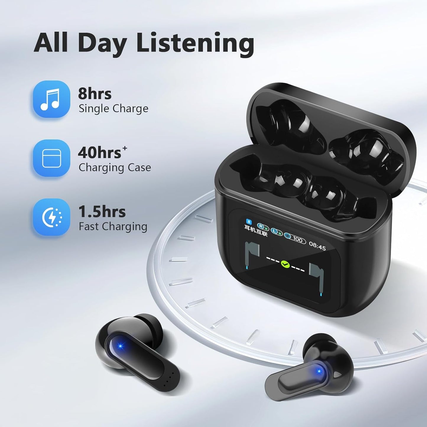 SE60 True Wireless Stereo Earbuds – 50H Playtime, Deep Bass, ANC/ENC, IPX7 Waterproof, Daily Commute & Gym